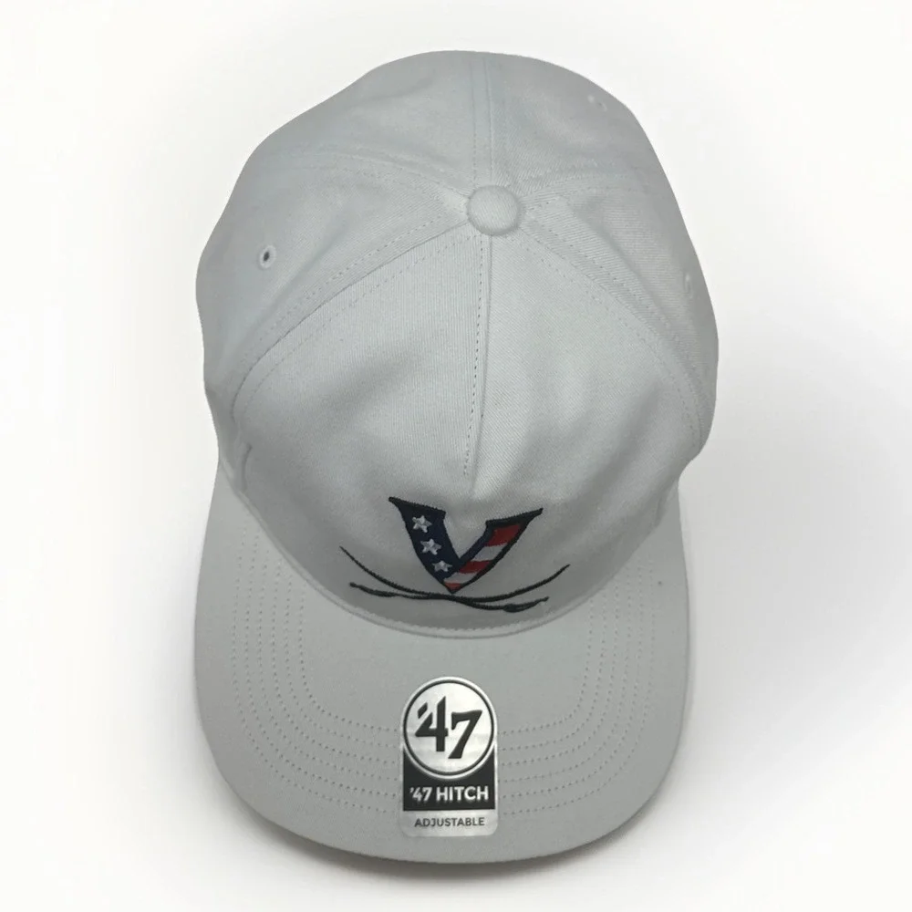NWT '47 Brand Hitch Virginia Cavaliers UVA Hat White Snapback Stars Stripes